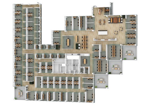 pre-sell office space 3D Floor Plan