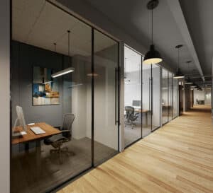 rendered office space